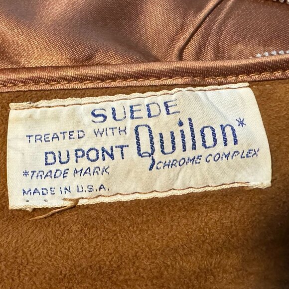 Vintage Bert Paley Tan Suede Men's Jacket - Size 38 - Picture 9 of 12